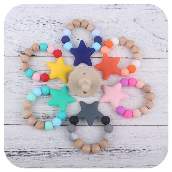 diy baby pacifiers natural wooden silicone teething beads teether newborn teeth practice toys food grade soother infant feeding b8143
diy baby pacifiers natural wooden silicone teething beads teether newborn teeth practice toys food grade soother infant feeding b8143
