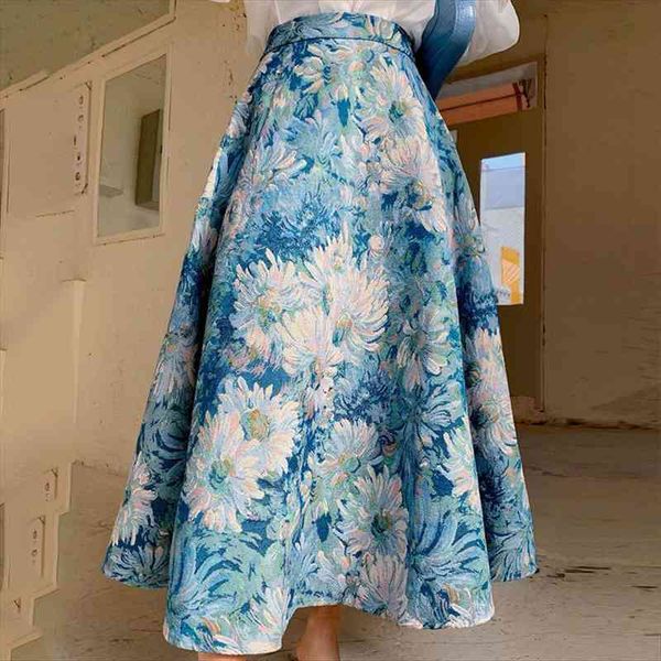 spring fall vintage embroidery womens skirts jacquard flower long plus size high waist a line chic mid calf umbrella faldas, Black
spring fall vintage embroidery womens skirts jacquard flower long plus size high waist a line chic mid calf umbrella faldas, Black