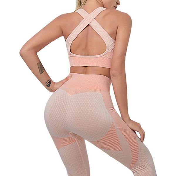 yoga outfit high waist body shaping fitness bra set pure color vest elastic seamless leggings sports suit
yoga outfit high waist body shaping fitness bra set pure color vest elastic seamless leggings sports suit
