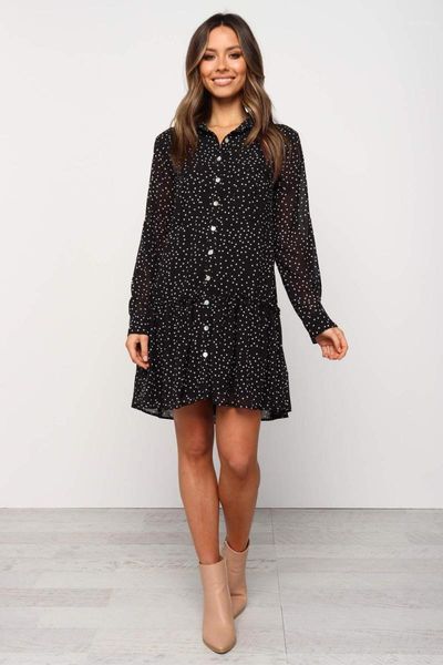 long sleeves cloth woman casual black dress for female streetwear clothing ladies dresses, Black;gray
long sleeves cloth woman casual black dress for female streetwear clothing ladies dresses, Black;gray