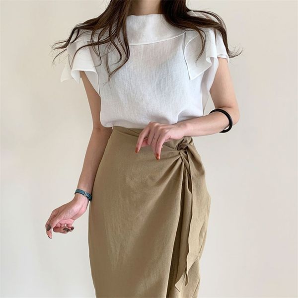 korean summer elegant office lady two piece set loose flying sleeve blouses and lacing irregular long skirt suits 210602, Black;white
korean summer elegant office lady two piece set loose flying sleeve blouses and lacing irregular long skirt suits 210602, Black;white
