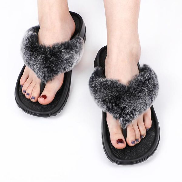 slippers 2021 european and american fashion real rex fur women wear beach sandals flip flops, Black
slippers 2021 european and american fashion real rex fur women wear beach sandals flip flops, Black