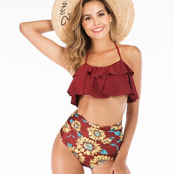 one-piece suits 2021 bikini women swimwear printed ruffle swimsuit vintage set multiple styles women's beach swimming suit
one-piece suits 2021 bikini women swimwear printed ruffle swimsuit vintage set multiple styles women's beach swimming suit