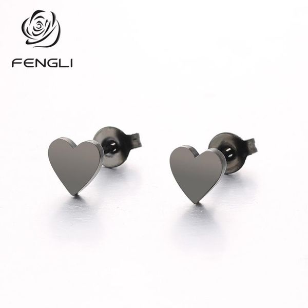 stud fengli lovely silver stainless steel heart earrings for women korean minimalist godl jewelry accessories, Golden;silver
stud fengli lovely silver stainless steel heart earrings for women korean minimalist godl jewelry accessories, Golden;silver