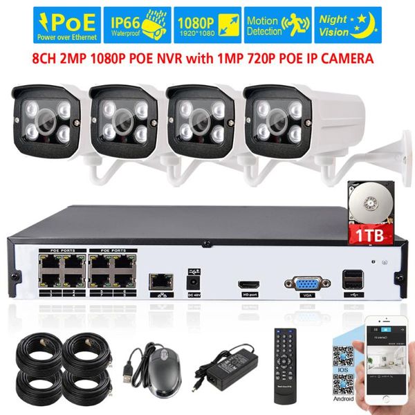 system real 48v poe 1080p with 4pcs 4xarray 1.0mp 1280x720p weatherproof ip camera security systems cctv
system real 48v poe 1080p with 4pcs 4xarray 1.0mp 1280x720p weatherproof ip camera security systems cctv