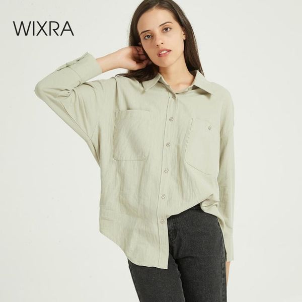 women's blouses & shirts wixra spring double pocket women thick shirt female blouse long sleeve casual turn-down collar 2021 loose, White
women's blouses & shirts wixra spring double pocket women thick shirt female blouse long sleeve casual turn-down collar 2021 loose, White