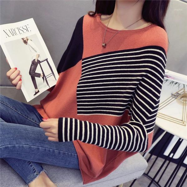 autumn women's bat shirt, short style, inner base, outer wear loose knit trend sweaters, White;black
autumn women's bat shirt, short style, inner base, outer wear loose knit trend sweaters, White;black
