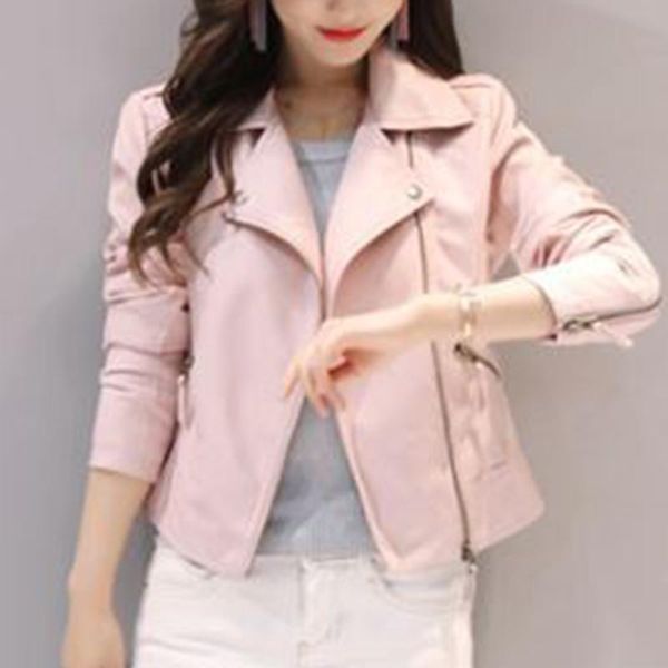 women's jackets leather women solid color zipper long sleeve bomber jacket casual motorcycle basic coat dr2287, Black;brown
women's jackets leather women solid color zipper long sleeve bomber jacket casual motorcycle basic coat dr2287, Black;brown