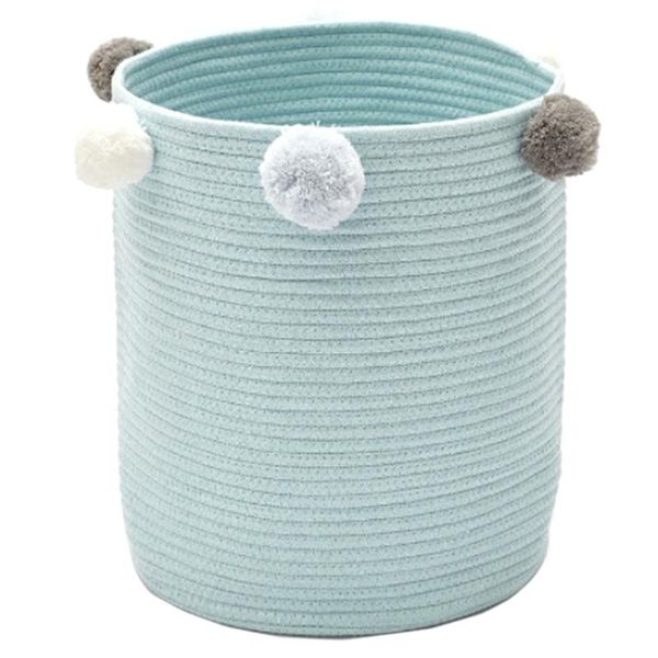 nordic cotton rope woven storage baskets with pompom large dirty clothes laundry basket kids toy
nordic cotton rope woven storage baskets with pompom large dirty clothes laundry basket kids toy