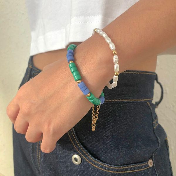 charm bracelets lalynnly refreshing simulation pearl resin double beaded bracelet women's handmade female wholesale accessories b1452, Golden;silver
charm bracelets lalynnly refreshing simulation pearl resin double beaded bracelet women's handmade female wholesale accessories b1452, Golden;silver