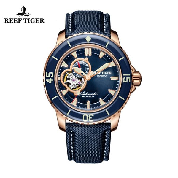 wristwatches reef tiger/rt luxury dive watches for men rose gold tone automatic blue nylon strap rga3039, Slivery;brown
wristwatches reef tiger/rt luxury dive watches for men rose gold tone automatic blue nylon strap rga3039, Slivery;brown