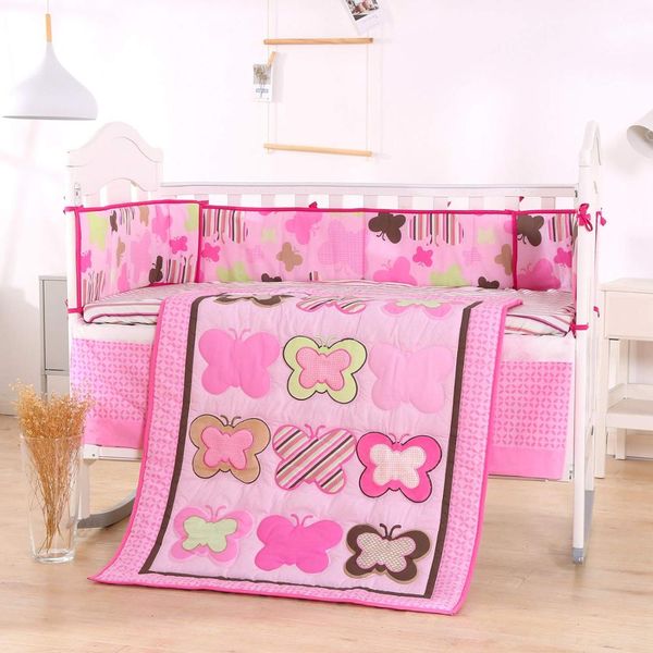 7pcs butterfly embroidered Comforter Baby Bed Sets Cartoon Baby Nursery Bedding kit de bero (4bumper+duvet+bed cover+bed skirt), Red
7pcs butterfly embroidered Comforter Baby Bed Sets Cartoon Baby Nursery Bedding kit de bero (4bumper+duvet+bed cover+bed skirt), Red