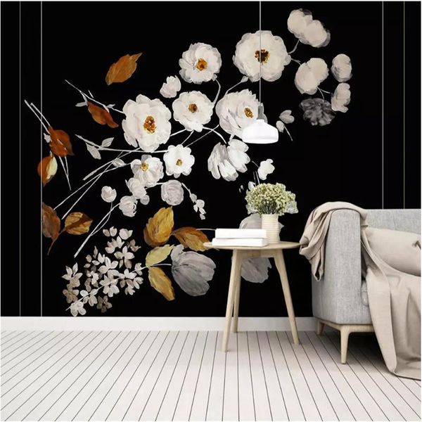 wallpapers floral wallpaper 3d nordic modern flower black background wall mural for living room bedroom walls home decor paper
wallpapers floral wallpaper 3d nordic modern flower black background wall mural for living room bedroom walls home decor paper