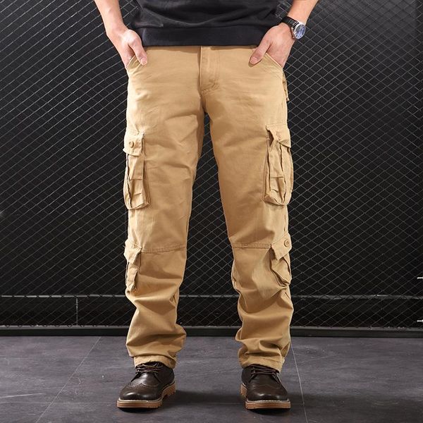men's pants 2021 loose straight multi-pocket cargo youth autumn wear-resistant cotton overalls, Black
men's pants 2021 loose straight multi-pocket cargo youth autumn wear-resistant cotton overalls, Black