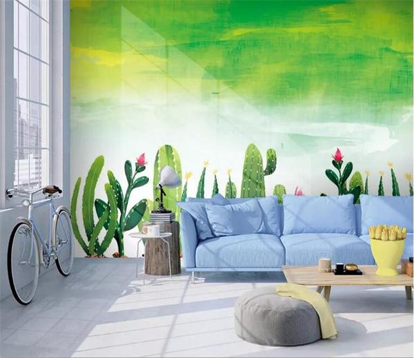 wallpapers custom wallpaper simple hand-painted watercolor garden cactus living room tv background wall painting po 3d
wallpapers custom wallpaper simple hand-painted watercolor garden cactus living room tv background wall painting po 3d
