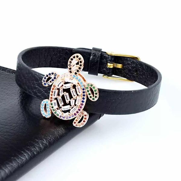 link, chain 2021 tartaruga de zircão arco-Ãris alta qualidade ou pulseira couro com joias presentes para homens, Black
link, chain 2021 tartaruga de zircão arco-Ãris alta qualidade ou pulseira couro com joias presentes para homens, Black