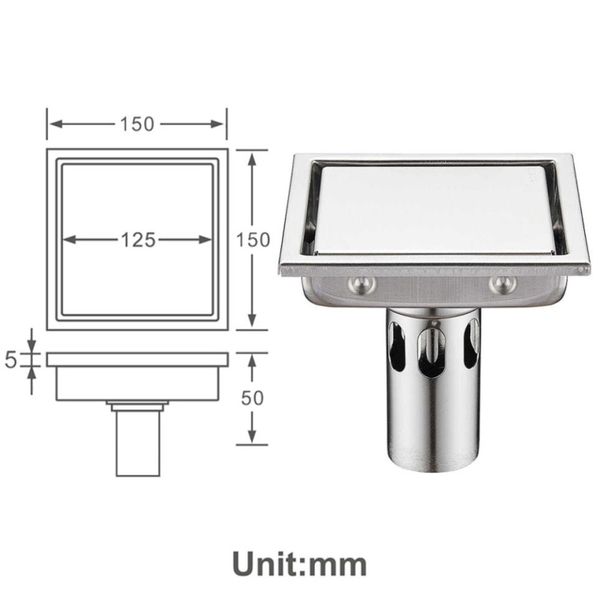 304 stainless steel shower drains 110*110/150*150mm square floor drainer tile insert strainer deodorization type
304 stainless steel shower drains 110*110/150*150mm square floor drainer tile insert strainer deodorization type