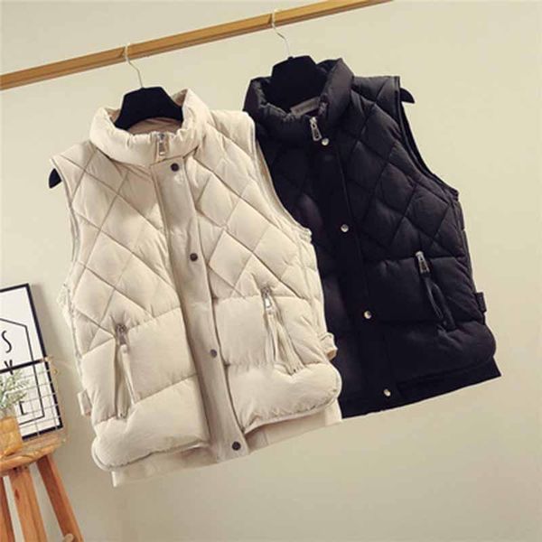 women's vests vest female autumn and winter short paragraph 2021 korean version of down cotton loose bf student jacket, Black;white
women's vests vest female autumn and winter short paragraph 2021 korean version of down cotton loose bf student jacket, Black;white