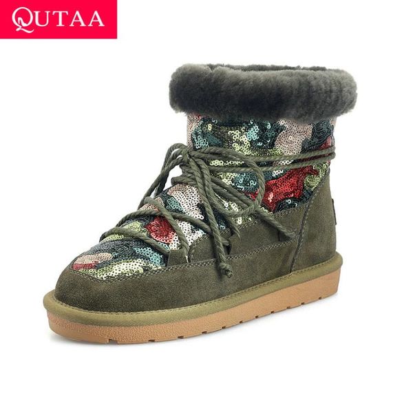 boots qutaa 2022 snow autumn winter square heels cow suede fur ankle women toe slip on ladies shoes size 34-43, Black
boots qutaa 2022 snow autumn winter square heels cow suede fur ankle women toe slip on ladies shoes size 34-43, Black