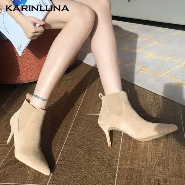 boots karin dropship 2021 brand shoes women flock pointed toe thin heels ankel autumn solid elastic band female, Black
boots karin dropship 2021 brand shoes women flock pointed toe thin heels ankel autumn solid elastic band female, Black