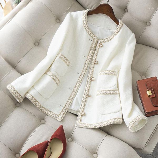 women's jackets ladies' temperament white bordered wool coat early spring lady suit girl, Black;brown
women's jackets ladies' temperament white bordered wool coat early spring lady suit girl, Black;brown