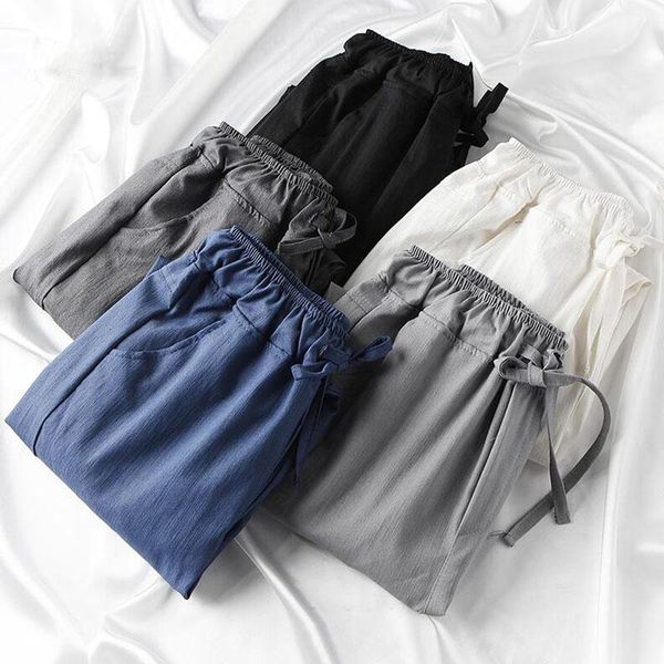 women's pants & capris 2021 summer women harem loose cotton linen nine points casual trousers elastic waist female plus size ankle-leng, Black;white
women's pants & capris 2021 summer women harem loose cotton linen nine points casual trousers elastic waist female plus size ankle-leng, Black;white