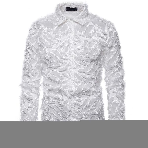 men clothing feather decor shirt long sleeve male blouse casual autumn shirts hawaiian camisa masculina men's, White;black
men clothing feather decor shirt long sleeve male blouse casual autumn shirts hawaiian camisa masculina men's, White;black