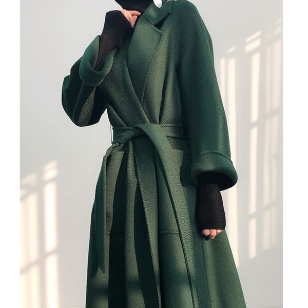 women's wool & blends fashion 100% coat thicken long women autumn s with belt female jacket korean overcoat casaco feminino 2021 wpy132, Black
women's wool & blends fashion 100% coat thicken long women autumn s with belt female jacket korean overcoat casaco feminino 2021 wpy132, Black