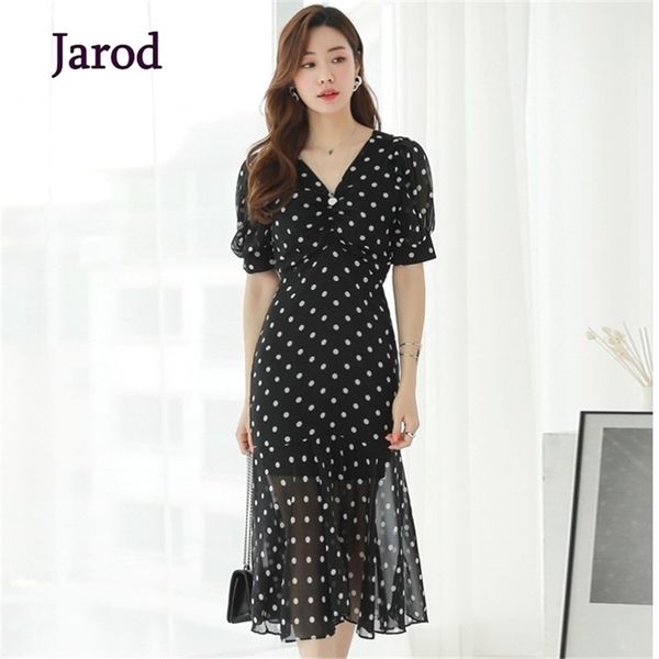summer korean style office ladies midi mermaid dress women polka dot chiffon puff sleeve bodycon ruffles party dresses 210519, Black;gray
summer korean style office ladies midi mermaid dress women polka dot chiffon puff sleeve bodycon ruffles party dresses 210519, Black;gray