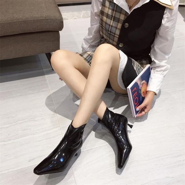 boots thin heel short 2021 women's shoes autumn and winter fashion high pointed back zipper, Black
boots thin heel short 2021 women's shoes autumn and winter fashion high pointed back zipper, Black