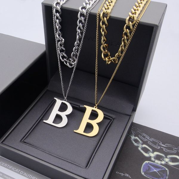women designer jewelry gold necklace with letter b pendant stainless steel silver chains choker long necklaces
women designer jewelry gold necklace with letter b pendant stainless steel silver chains choker long necklaces