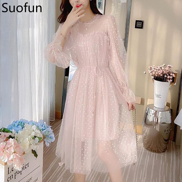 casual dresses suofun a-line pink ruffles dress flare sleeve 2021 spring sequin solid women chiffon mesh empire stand, Black;gray
casual dresses suofun a-line pink ruffles dress flare sleeve 2021 spring sequin solid women chiffon mesh empire stand, Black;gray