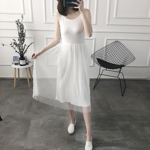 spring and summer style loose large size modal mesh sling lace base dress casual dresses, Black;gray
spring and summer style loose large size modal mesh sling lace base dress casual dresses, Black;gray
