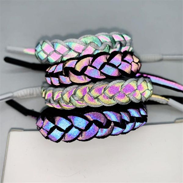 charm bracelets 1pc fashion luminous leather weaving bracelet women men unique creative gradient color adjustable couple jewelry b33, Golden;silver
charm bracelets 1pc fashion luminous leather weaving bracelet women men unique creative gradient color adjustable couple jewelry b33, Golden;silver