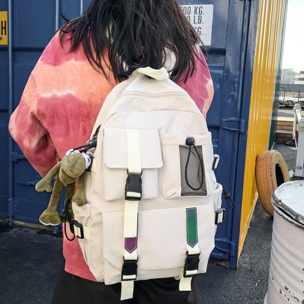 backpack large capacity students korean multi-pocket reflective article schoolbag fashion insert buckle women travel bag
backpack large capacity students korean multi-pocket reflective article schoolbag fashion insert buckle women travel bag