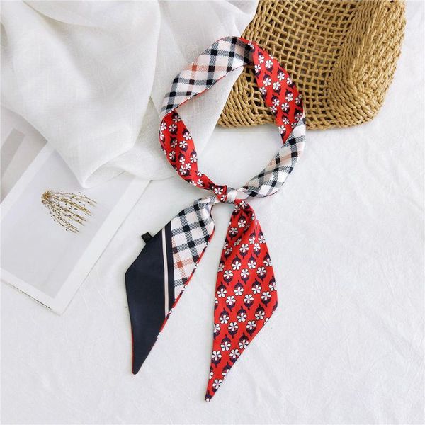 scarves 2021 bag scarf for women silk foulard vintage plaided print patchwork head handle ladies, Blue;gray
scarves 2021 bag scarf for women silk foulard vintage plaided print patchwork head handle ladies, Blue;gray