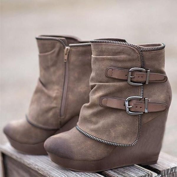 boots 2021 women's fashion wedges zip buclke winter warm high heel shoes for girl female ankle retro botas mujer, Black
boots 2021 women's fashion wedges zip buclke winter warm high heel shoes for girl female ankle retro botas mujer, Black