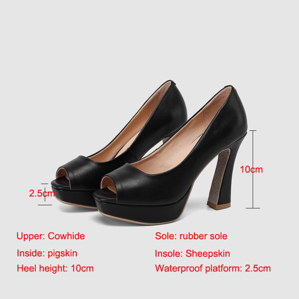 summer leather high heels shallow mouth fish mouth sandals fashionable european and american party shoes - shoes1, Black
summer leather high heels shallow mouth fish mouth sandals fashionable european and american party shoes - shoes1, Black