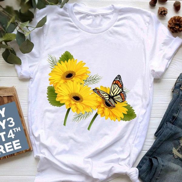flower butterfly print harajuku graphic women t shirts tees femme aesthetic vogue round neck camisetas mujer, White
flower butterfly print harajuku graphic women t shirts tees femme aesthetic vogue round neck camisetas mujer, White