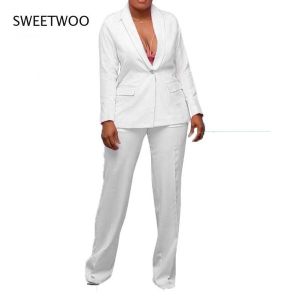 women's two piece pants spring and autumn suit fashion long sleeve solid color, White
women's two piece pants spring and autumn suit fashion long sleeve solid color, White