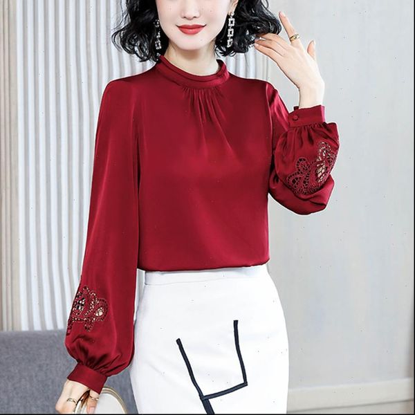 korean women shirt fashion silk blouses elegant satin blouse shirts lady lantern sleeve hollow out plus size, White
korean women shirt fashion silk blouses elegant satin blouse shirts lady lantern sleeve hollow out plus size, White