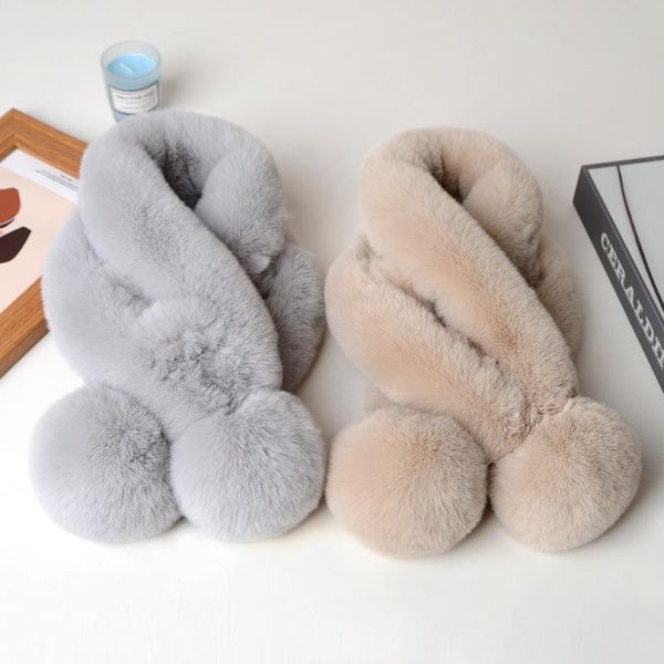 scarves plush scarf female autumn winter warm fur thick solid color cross student children, Blue;gray
scarves plush scarf female autumn winter warm fur thick solid color cross student children, Blue;gray