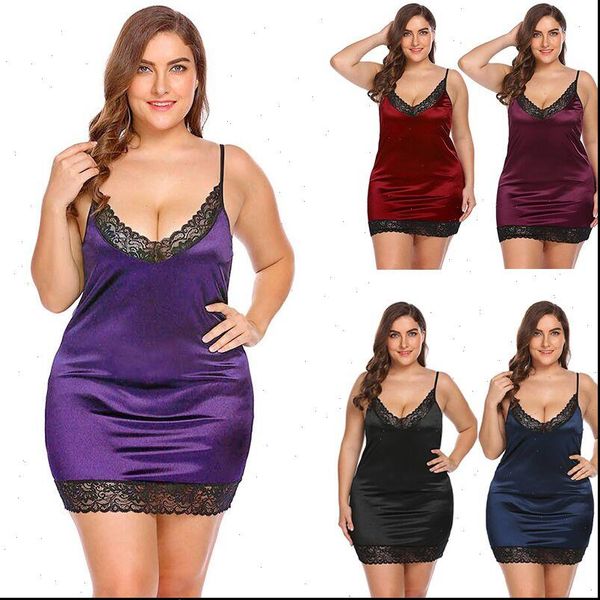 fashion summer plus size women sleepwear fat mm sheer sling lingerie nightgowns homewear elegant lace satin nightdress, Black;red
fashion summer plus size women sleepwear fat mm sheer sling lingerie nightgowns homewear elegant lace satin nightdress, Black;red