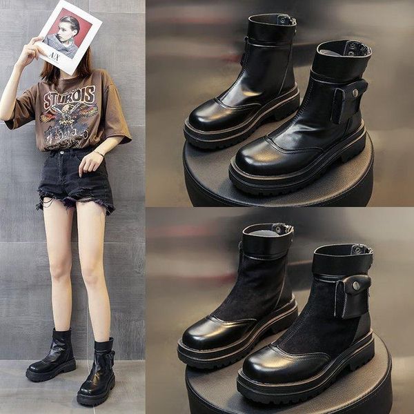boots 2021 female autumn winter net red british wind lady non-slip waterproof outdoor, Black
boots 2021 female autumn winter net red british wind lady non-slip waterproof outdoor, Black