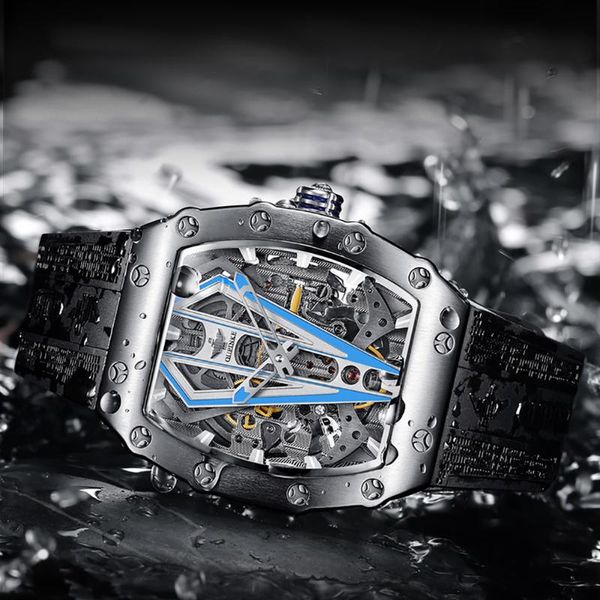 men's automatic mechanical wristwatch brand hollow design tonneau dial leather watchband waterproof luxury male clock wristwatches, Slivery;brown
men's automatic mechanical wristwatch brand hollow design tonneau dial leather watchband waterproof luxury male clock wristwatches, Slivery;brown