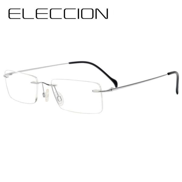 fashion sunglasses frames eleccion pure titanium rimless glasses male myopia eyeglasses men optical square prescription spectacle women, Black
fashion sunglasses frames eleccion pure titanium rimless glasses male myopia eyeglasses men optical square prescription spectacle women, Black