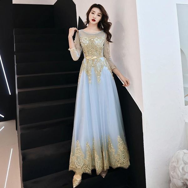 female sweet mesh pleated dresses exquisite appliques diamonds trim long banquet gown full sleeve o-neck formal party dress ethnic clothing, Red
female sweet mesh pleated dresses exquisite appliques diamonds trim long banquet gown full sleeve o-neck formal party dress ethnic clothing, Red