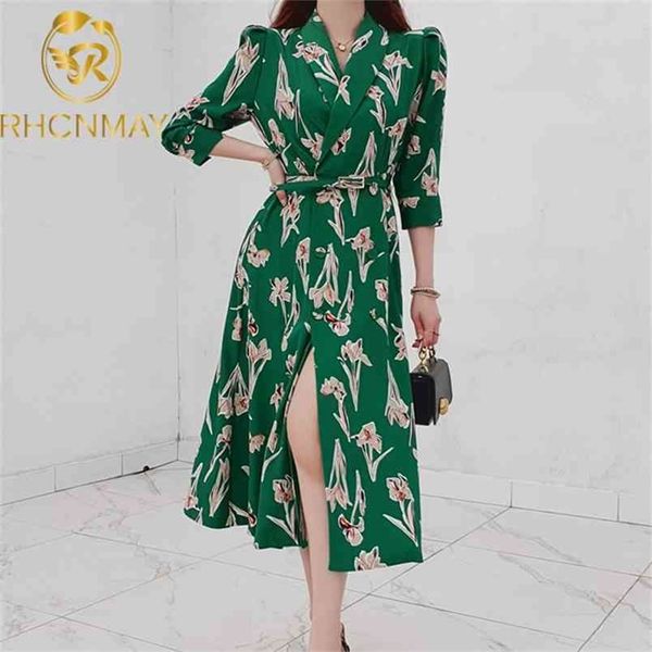 korean summer notched floral print dresses women's single-breasted casual dress vintage a-line party vestidos with belt 210506, Black;gray
korean summer notched floral print dresses women's single-breasted casual dress vintage a-line party vestidos with belt 210506, Black;gray