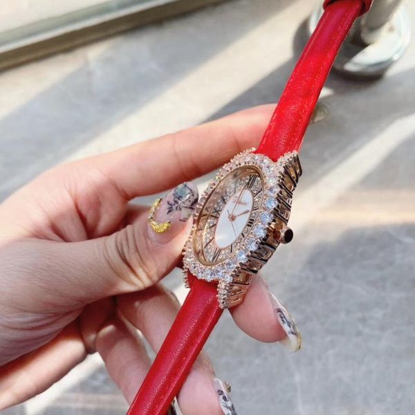 wristwatches tempting red genuine leather strap watches for women vintage oval dress wrist watch sparkly rhinestones crystals jewelry, Slivery;brown
wristwatches tempting red genuine leather strap watches for women vintage oval dress wrist watch sparkly rhinestones crystals jewelry, Slivery;brown