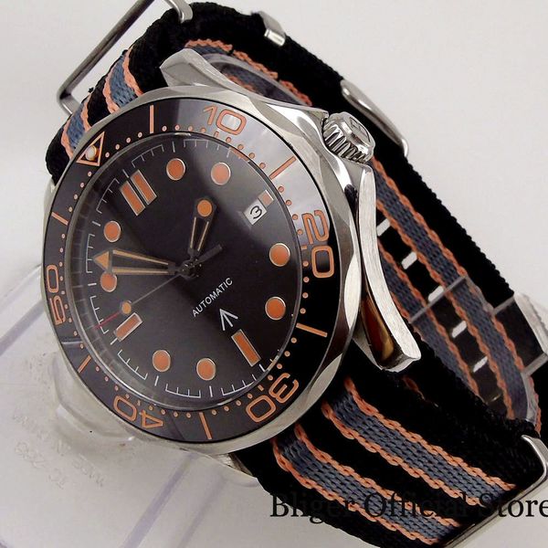 bliger 41mm automatic men's watch saffier glass rotating bezel nylon band date 24 jewelry nh35a miyota 8215, Slivery;brown
bliger 41mm automatic men's watch saffier glass rotating bezel nylon band date 24 jewelry nh35a miyota 8215, Slivery;brown